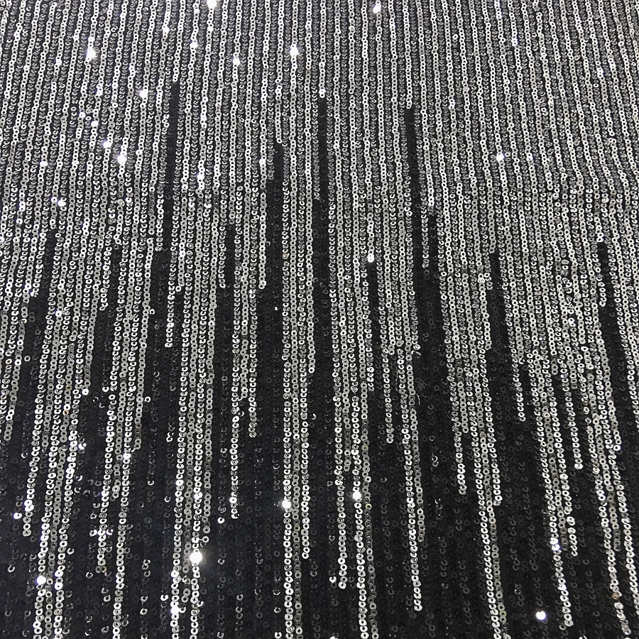 GLace 1 лет/партия черный, серебристый эластичный Блестящий сетчатая ткань с блестками для сцены одежда ночное платье TX1384
