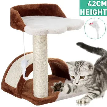 

Domestic Delivery Cat Tree Furniture Sisal Scratch Post Cat Jumping Toy Wood Kittens Pet House Play Tower Condo Pets Toys