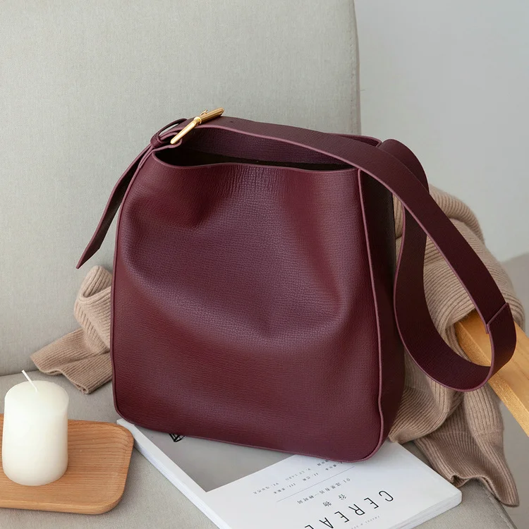 VENOF повседневные женские сумки через плечо из спилка, Большая вместительная сумка-мешок, сумка для покупок, высококачественные женские кожаные сумки - Цвет: jujube red