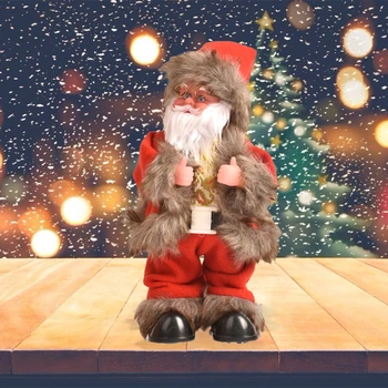 

Electric Music Santa Claus Christmas Decorations Cute Luminous Rotating Hip-Shaking Santa Claus Doll Children's Xmas Gift New