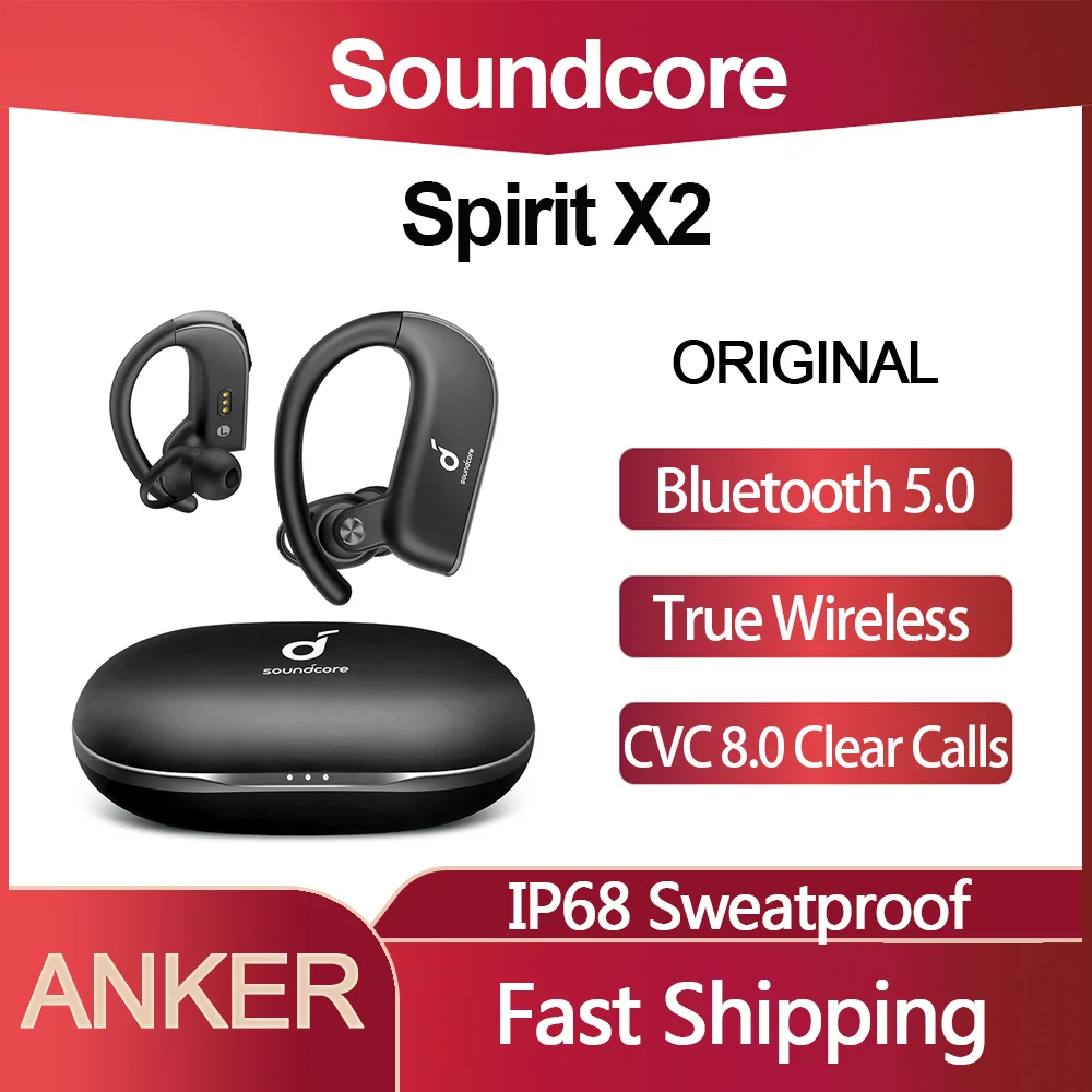 Оригинальные беспроводные наушники Anker Soundcore Spirit X2 TWS Bass Turbo Bluetooth 5 0 чистые звонки