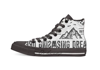 

I'm Outside Chasing Dreams and Adventures Novelty Design Casual Canvas Shoes Custom shoes Drop Shipping
