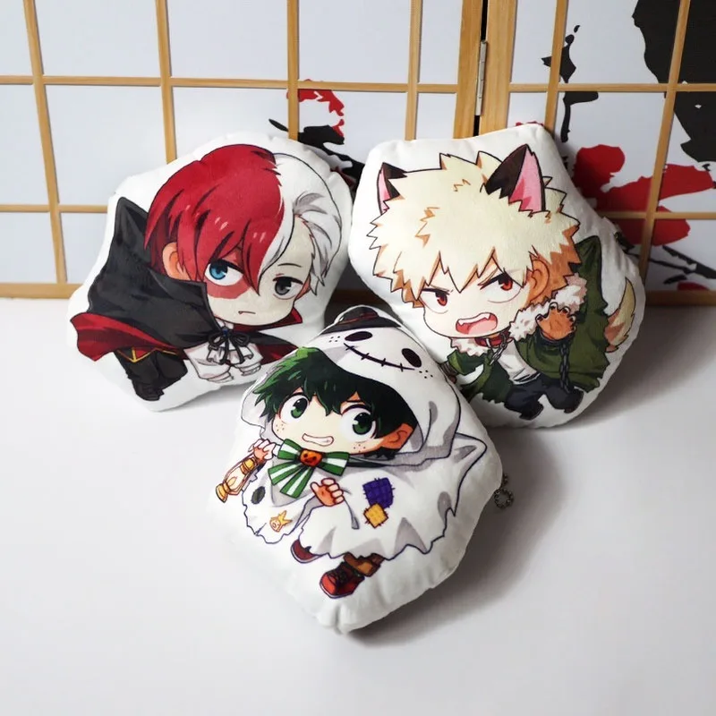 Аниме My Hero Academia плюшевые куклы Izuku Bakugou Todoroki косплей игрушки мини-сумка брелок