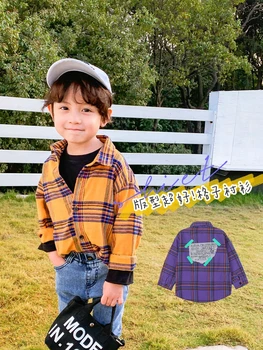 

Boys Plaid Shirt Children 2020 Korean Children's Clothing Baby Autumn New Shirts Children Western Style Tide Spring