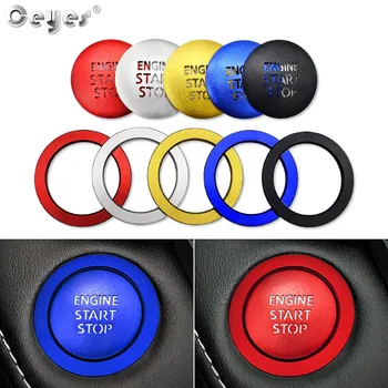 

Ceyes 1pc Car Start Stop Engine Ignition Push Button Ring Styling Interior Accessories For Lexus RX450 For Toyota Camry Corolla