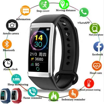 

Smart Watch With Bluetooth 4.0 Smart Bracelet Watch Heart Rate Blood Pressure Monitor Fitness Tracker 2019 NEW For Android IOS