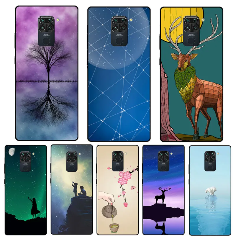 

Xiaomi Redmi Note 9 Case Tempered Glass Hard Back Cover For Redmi Note 9 Note9 10X 4G Silicone Bumper Shockproof Phone Covers