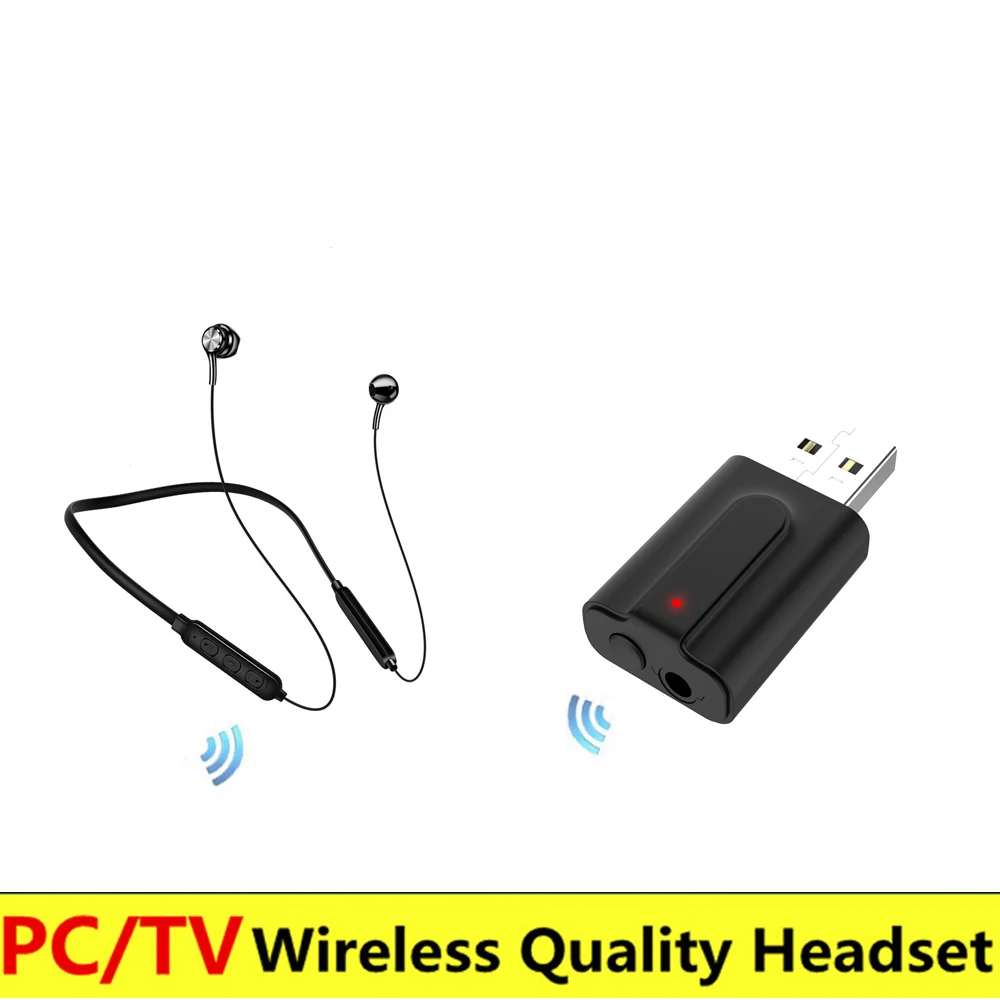 Wireless Neckband TV Headphones Headset 