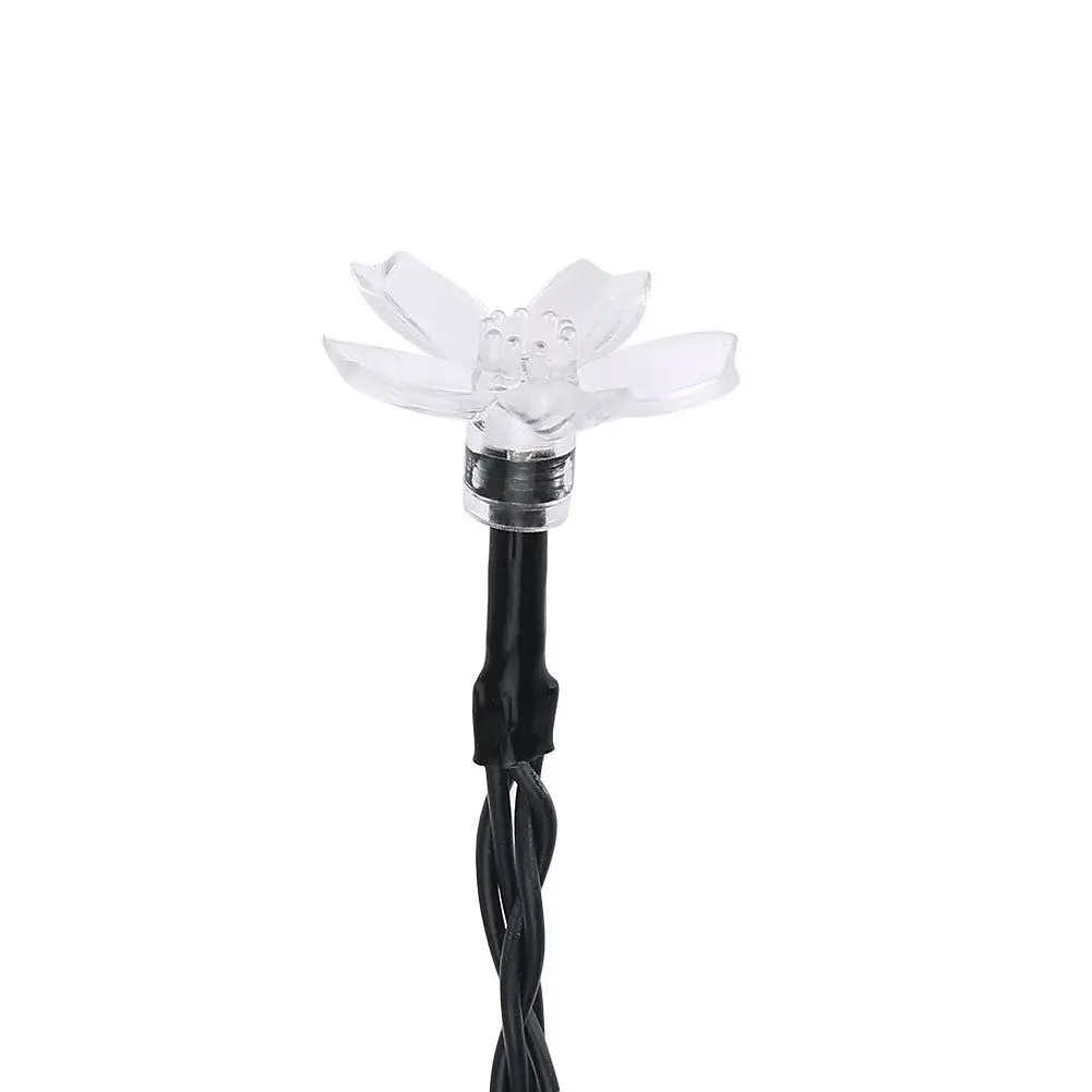 Солнечная энергия Blossom 50LED открытый фестиваль Сад Двор Рождественский Декор Сказочный светильник Сказочный струнный Сказочный светильник прочный