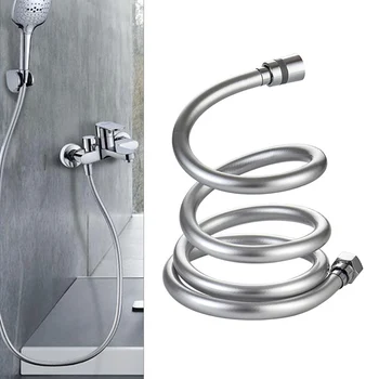 

PVC High Pressure Thickening Anti-Winding Smooth Shower Hose for Bath Handheld Shower Head Flexible Shower Hose-1.5M