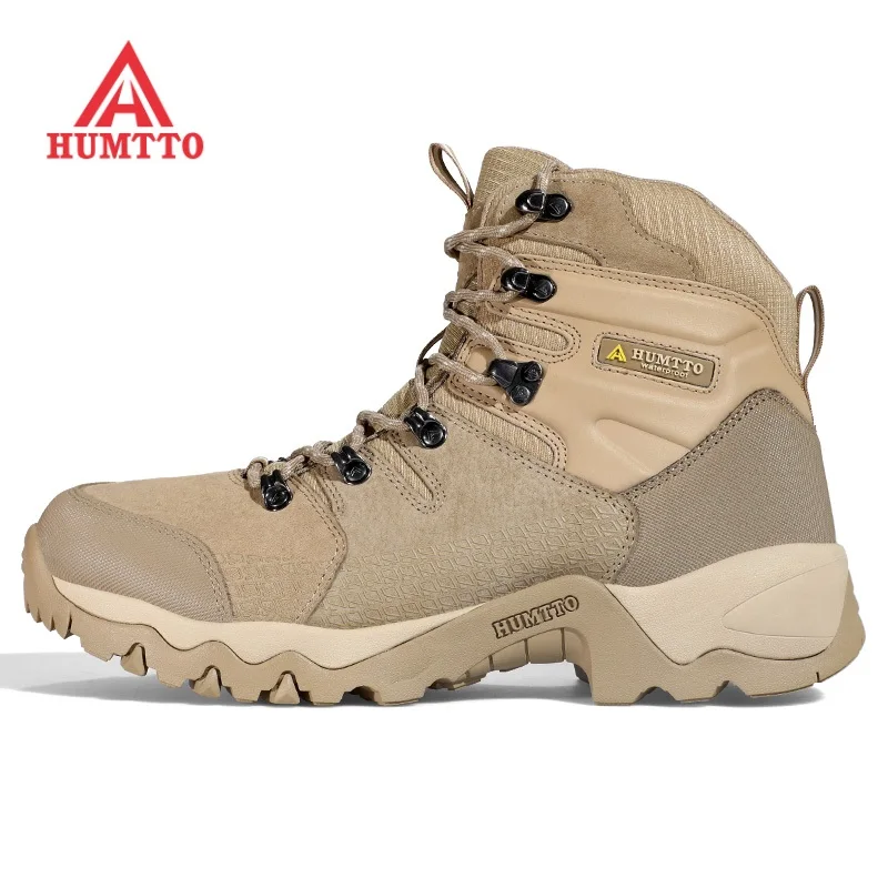 

Men's high top waterproof mountaineering shoes outdoor desert hiking shoes autumn and winter warm snow boots