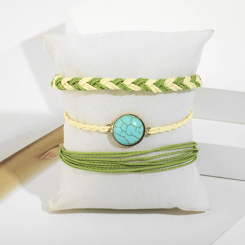 Tocona Hand Weave Braided Bracelets for Women Bohemian Vintage Cotton Rope Ethnic Charm Bracelets Brazil Bohemian Jewelry 8351