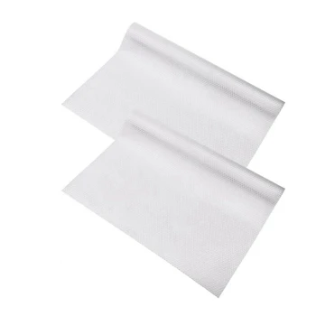 

2 Rolls Shelf Drawer Liners Waterproof Non-Adhesive Non-Slip Clear Protector Mat for Cabinet Cupboard Refrigerator