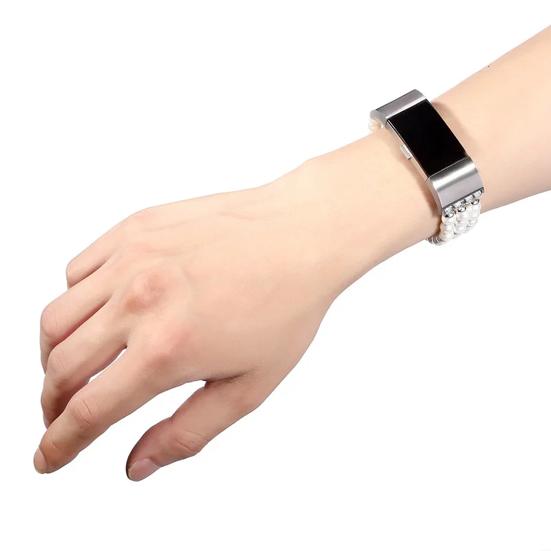 Жемчуг ремешок Замена для fitbit charge 2 ручной работы из бисера эластичный стрейч Браслет замена Мода Группа