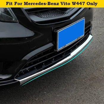 

Bright Silver For Mercedes-Benz Vito W447 2014 2015 2016 2017 ABS Front Bumper Skid Protector Guard Protection Plate Cover Trim