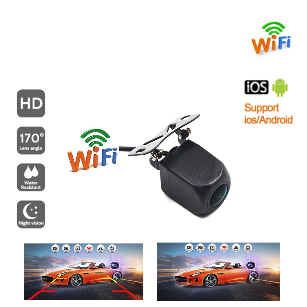 Беспроводная Автомобильная камера заднего вида с Wi-Fi Реверсивный