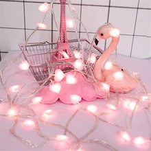 Cadena de luces LED con cuentas de amor para el Día de San Valentín, rosa, púrpura, ambiente romántico, boda, fiesta, Navidad, Decoración de cumpleaños