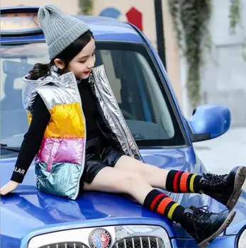 

Big children thick shirt Children's fashion thick vest winter new children's clothing girls cotton vest jacket