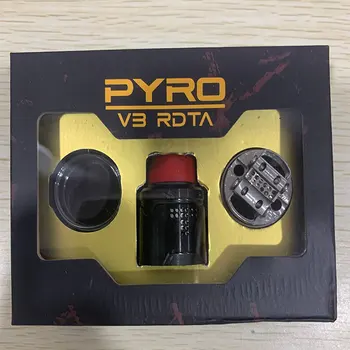 

Vape Pyro V3 RDTA With 4ml Capacity 0.33ohm Fused Clapton Coil Electronic Cigarette Vape Tank Aomizer VS kYLIN M rta SALT RTA