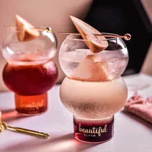 300 мл стакан для коктейлей термостойкая прозрачная набивная стеклянная чашка для вина креативная домашняя кружка для завтрака, молока, сока, кофе стакан для питья es