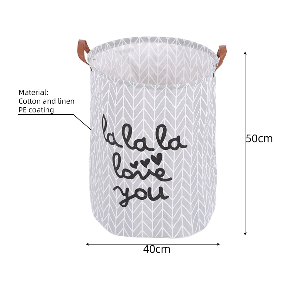 Waterproof Folding Cloth Dirty Clothes Toys Storage Bucket Laundry Basket Washing Hamper With Handle