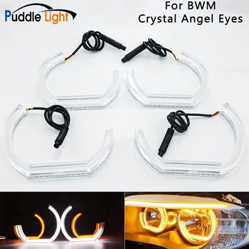 

LED crystal Angel Eyes For BWM E90 M5 E82 E81 E87 E88 E60 Headlight Bi-xenon Turn Signal Running Lights Car Accessories Retrofit