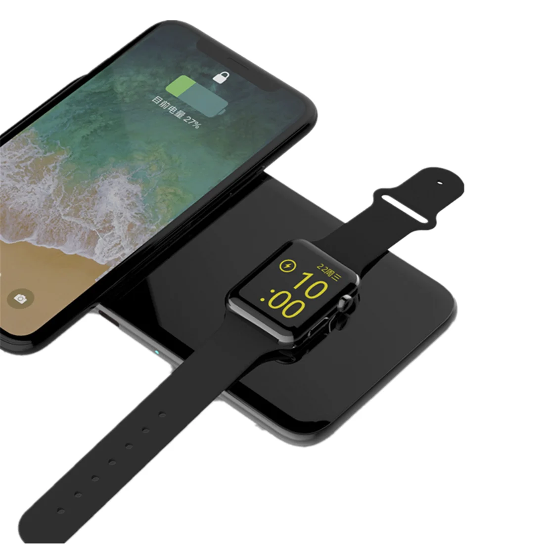 2 в 1 Qi Беспроводное зарядное устройство для samsung S9 S10 iPhone X XS MAX XR 8 Plus для Xiaomi 9 huawei P30 pro 10W Беспроводная зарядка