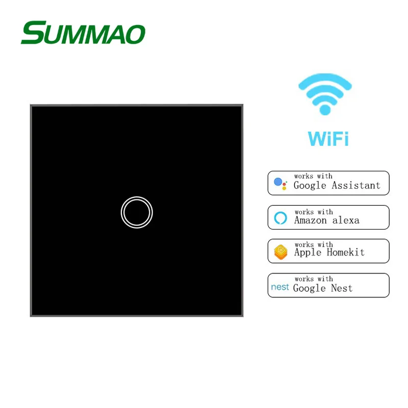 1/2/3guang Wifi Touch Smart Switch European Home And Hotel Modern Design Screen Lectric Wall For Single Fire | Обустройство дома