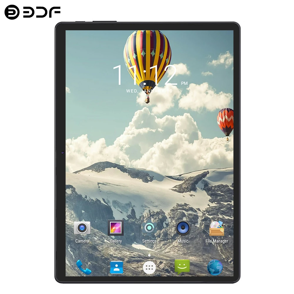 

BDF Android 4.4 Tablet PC 10 Inch Quad Core 1GB RAM 16GB ROM Dual Cameras 5.0MP WiFi FM IPS 3G Call Dual SIM Cards Tablet 10.1