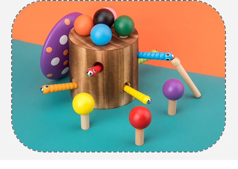 Магнитные игрушки-насекомые для детей, детские игрушки для тренировки фокусов и фокусов, Обучающие Игрушки для раннего образования, игрушка Монтессори
