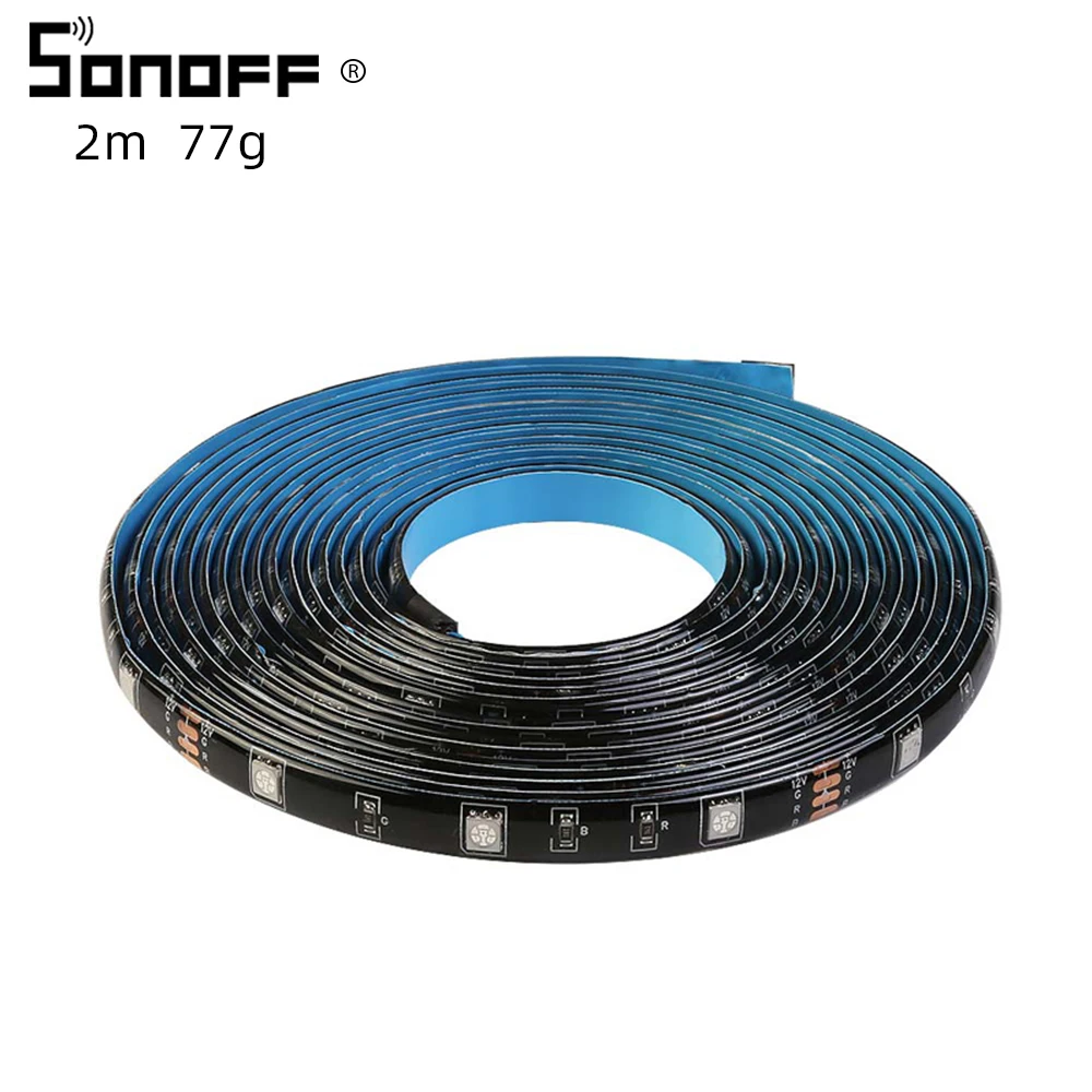 Интеллектуальный выключатель света SONOFF L1 умный светодиодный светильник 2/5M Водонепроницаемый затемнения голос Управление высокое Felxibility RGB полосы светильник s работать с Alexa Google Home - Цвет: 2M Led Strip Only