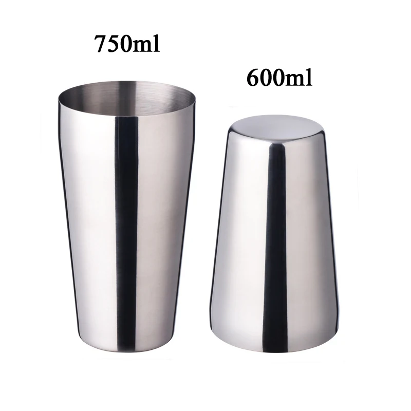 600 750ml Cup 13 шт. из нержавеющей стали шейкер Бар Набор Винный Миксер для напитков шейкер Бостонского стиля вечерние барные инструменты с бамбуковой подставкой - Цвет: 600 750ml Cup