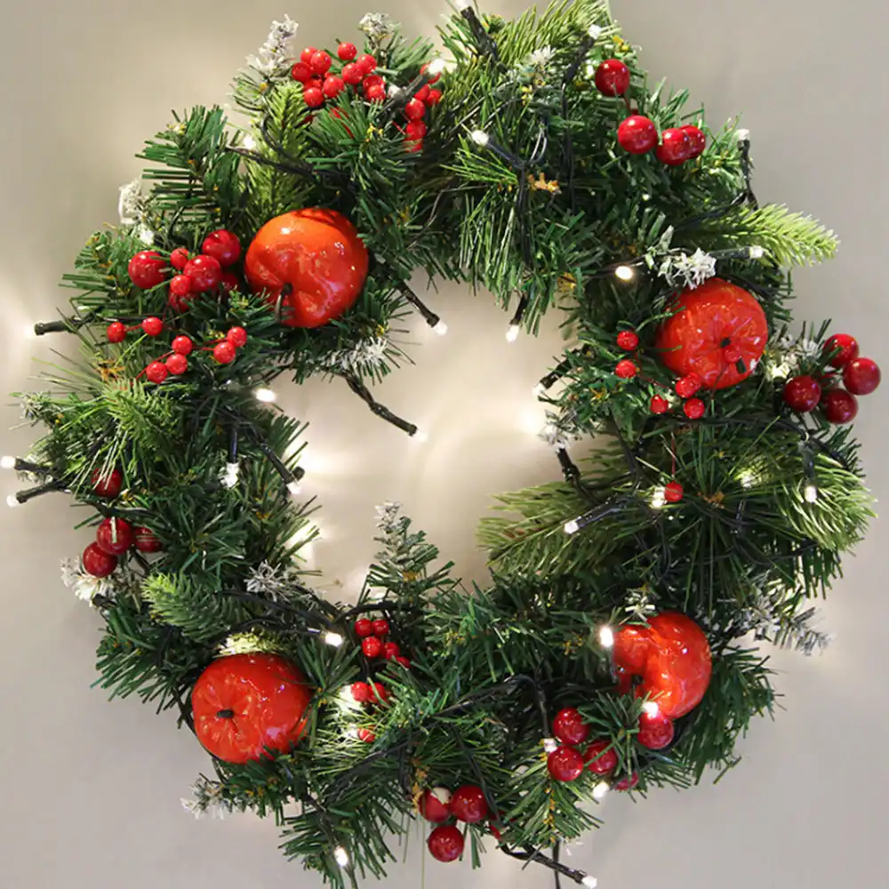 30cm christmas wreath door decoration for home artificial red