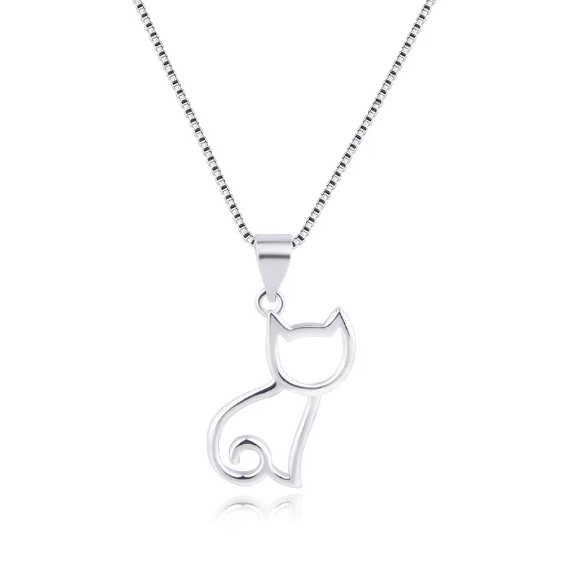 Hollow Sterling 925 Silver Color Necklace Women Short Clavicle Snake Chain Pendant Choker Fine Jewelry Party Gift | Украшения и