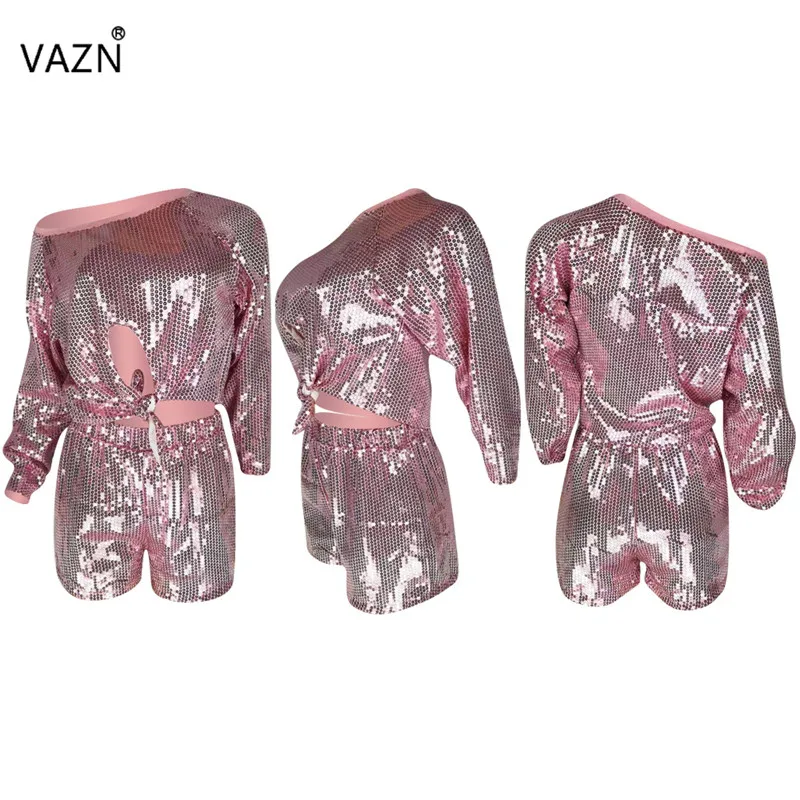 VAZN YZ834 летняя Новинка, уличная мода, повседневный топ с короткими рукавами, короткие штаны, тонкий женский комплект из 2 предметов