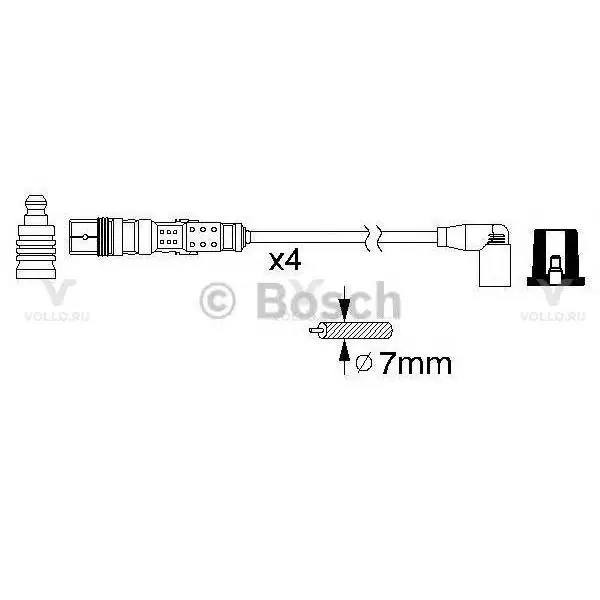 0986356345 bosch комплект вв. проводов