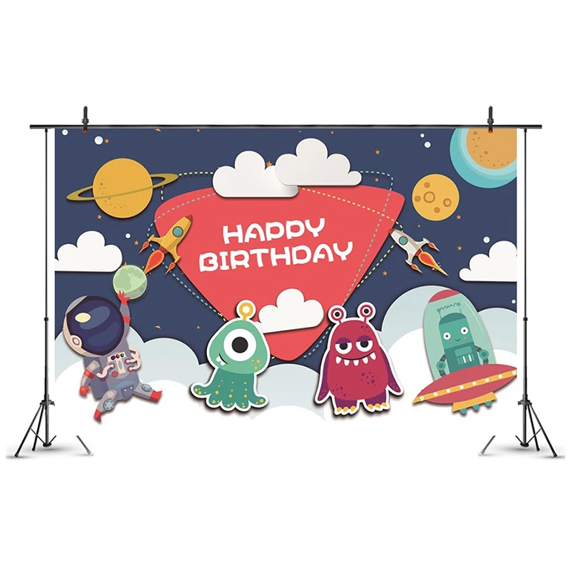 Мультфильм Космос астронавт вечерние фон Дети День Рождения ринка украшение
