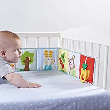 

Cartoon Animal Baby Kids Crib Cushion Bumpers Early Education Card Crib Baby Learn Protection Pad Decoration Room
