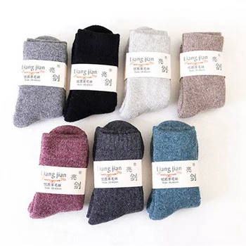 

Super Thicker Solid Socks Wool Rabbit Socks Against Cold Snow for Women Men