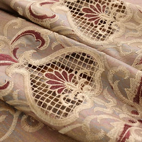 Coffee Cloth Европейский и американский стиль Королевский кофейный цвет Роскошные занавески s для гостиной спальни кухонные оконные шторы/отель M041#4 - Цвет: Coffee Cloth