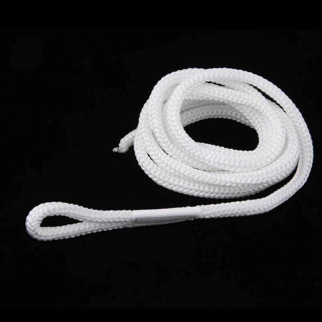 Premium White 1/4'' x 5' Boat Bumper Fender Lines Marine Docking Rope