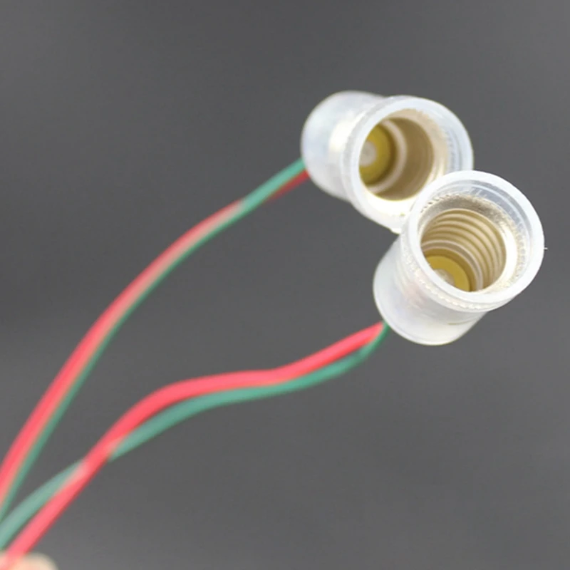 20cm Wire Lamp Base E10 Lamp Holder Bulb Light Screw Socket for 1.5V 2.5V 3.8V 6V Light Accessories 20pcs/lot