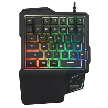

k103 One-hand Gaming Keyboard LED Backlight 35 Keysl Wired Gaming Keyboard 28GE