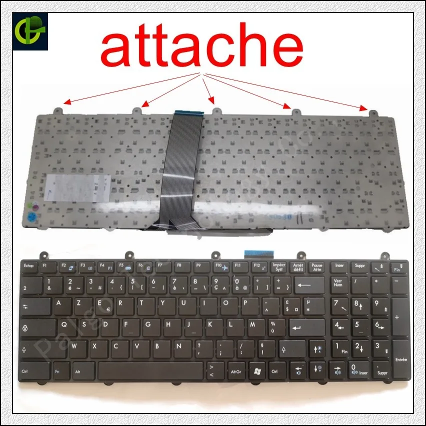 Французский Клавиатура AZERTY для MSI V139922AK1 V139922BK1 V139922CK1 V139922DK1 V139922FK1 V139922HK1 V139922JK2 V139922LK1 FR