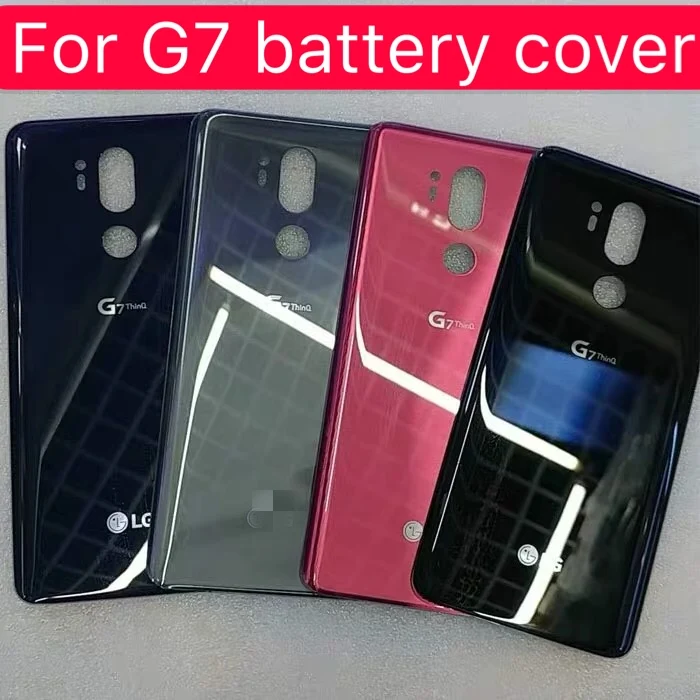 ZUCZUG новая Оригинальная стеклянная крышка батареи для LG G7 ThinQ G7+ G710 G710EM задняя крышка корпуса с пластыревый заменитель части