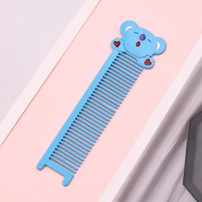 Bangtan мальчики милый мультфильм гребень для женщин мужчин ювелирные изделия Bangtan аксессуары - Окраска металла: Светло-желтый, золотистый цвет
