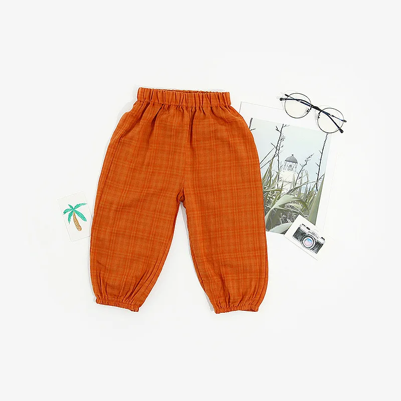 Baby Ultra-Thin Anti Mosquito Pants Summer New Style Fashion-Style Korean-style Solid Color Children Men And Women Capri Pants H