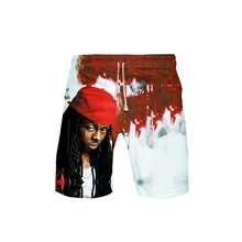 F. T, хип-хоп, хит, для мальчиков, рэппер, Lil Wayne, Дуэйн, Майкл Картер, Jr., 3D, летние мужские модные трендовые шорты, популярные, повседневные, летние шорты