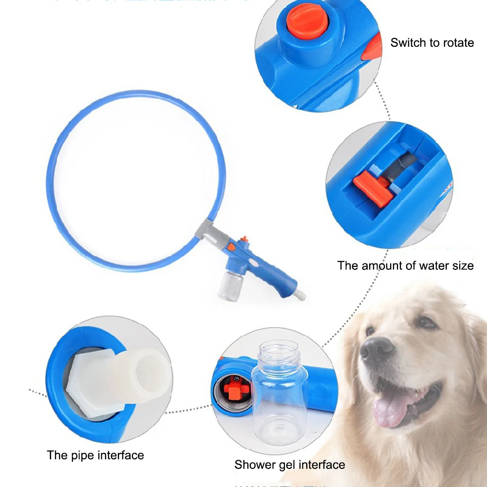 360 Degree Surround Washing Sprayers Ring-Shaped Quick Bath Cleaning Washing Bath Sprayers Pet Supplies Pet Dog Cat Shower Tool