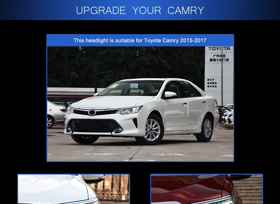 Фары для автомобиля Toyota Camry- DRL дневные ходовые огни головная лампа светодиодный Биксеноновая лампа Противотуманные фары, аксессуары для автомобиля